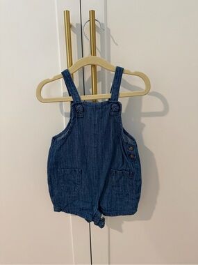 Old Navy Denim Blue Baby Overall Romper